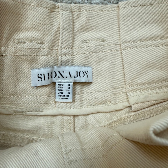 Shona Joy | high waist button up denim | cream | size 2 - Picture 3 of 5